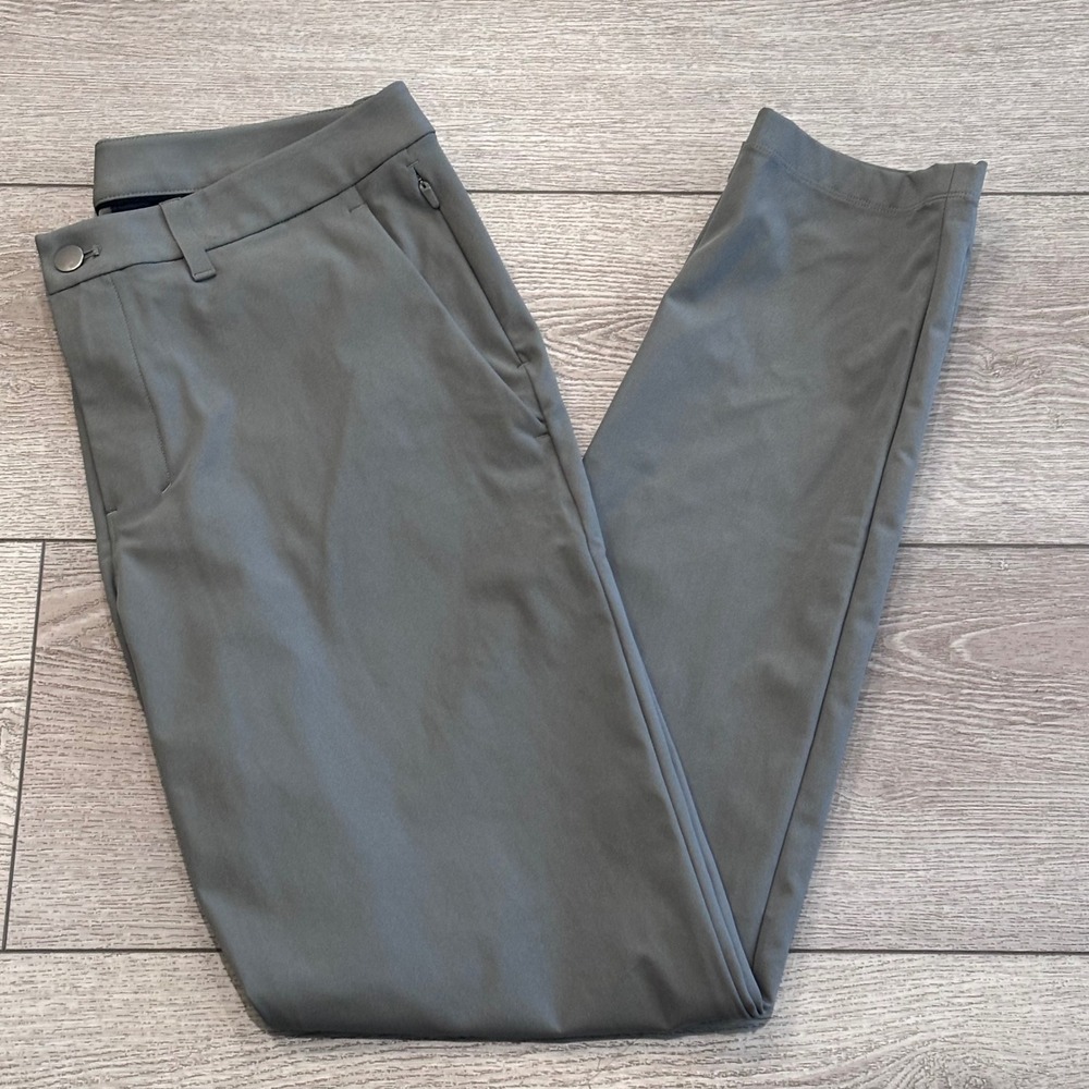 Lululemon Commission Pant Slim Mens 32 Green Performance Chino Golf Casual